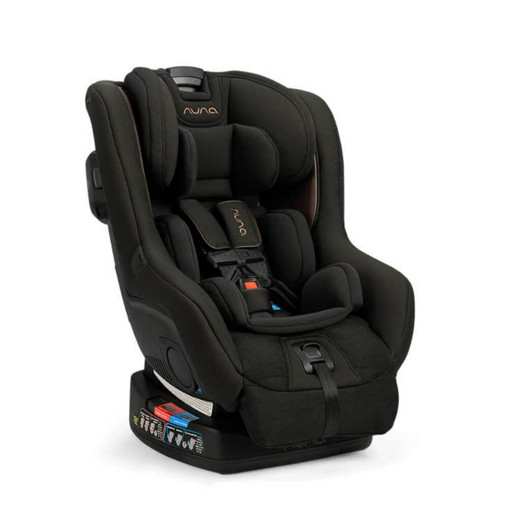 Nuna Rava Baby Car Seat-Convertible (Front & Rear Facing)-FAA Certified-10 Positions Recline-With Advanced Safety Technology-2 Years Warranty-For 0 to 7Y (Upto 30Kg) - Riveted