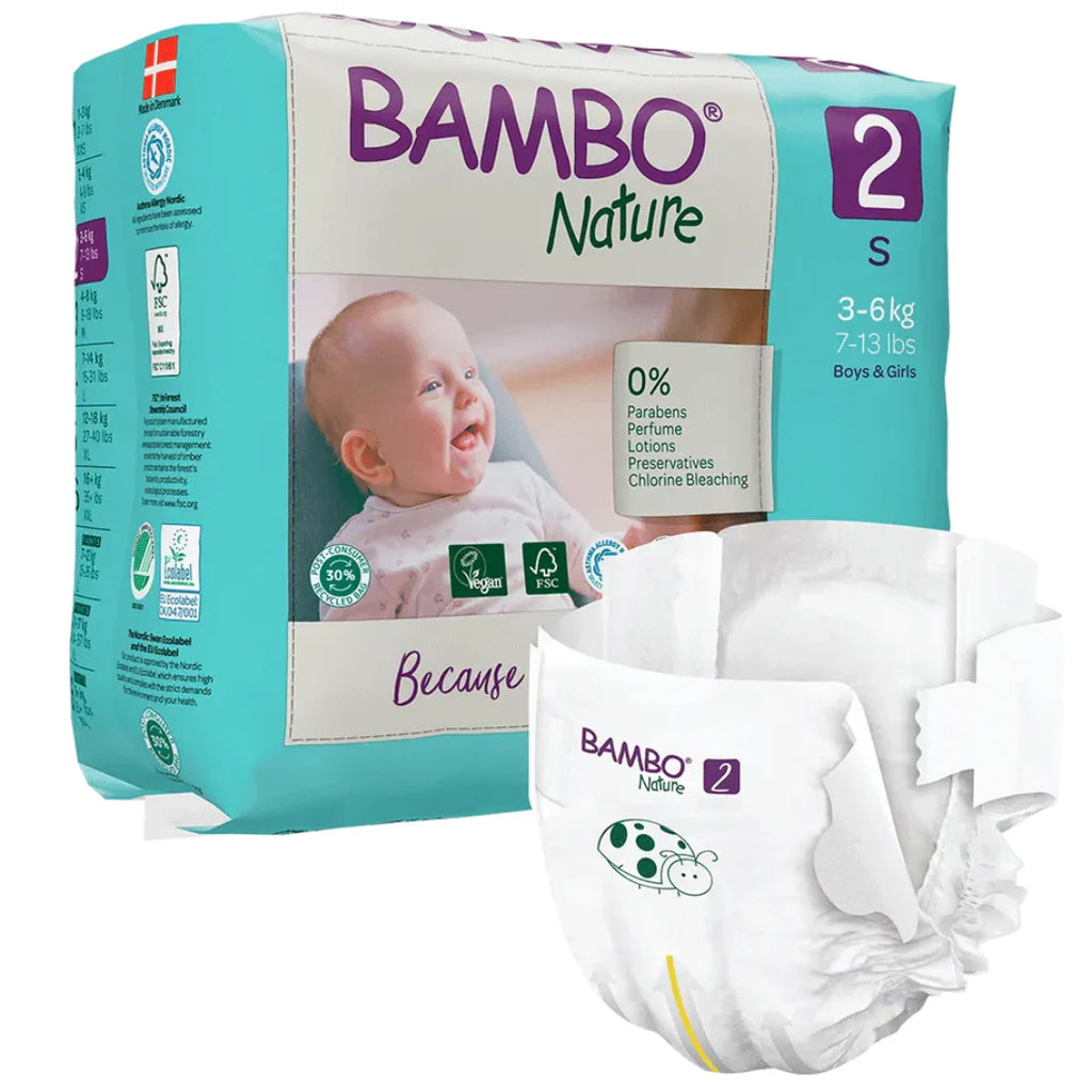 Bambo Nature Taped Diapers Size 2 (S) (30 pcs) (3-6 kg)