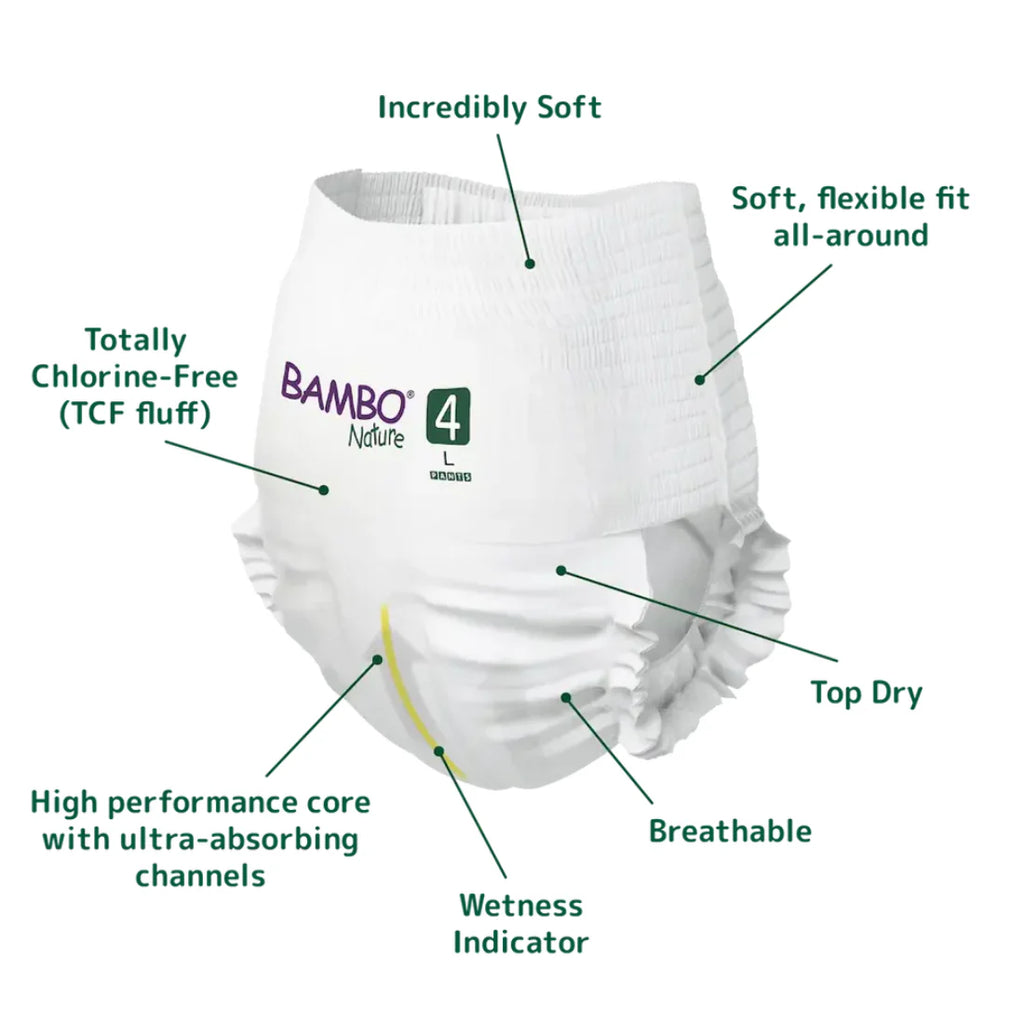 Bambo Nature Pants Diapers Size 4 (L) (20 pcs) (7-12 kg)