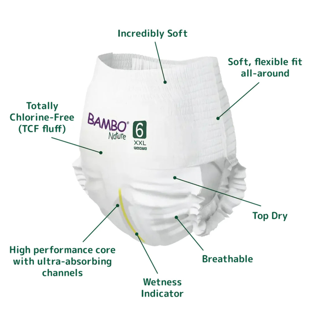 Bambo Nature Pants Diapers Size 6 (XXL) (18 pcs) (15+ kg)