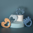 B.Box Trio Teether - Three Stage Teething Relief for Front, Middle & Back Gums - Antibacterial Beechwood & Silicone