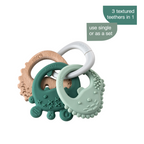 B.Box Trio Teether - Three Stage Teething Relief for Front, Middle & Back Gums - Antibacterial Beechwood & Silicone