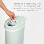 Ubbi Steel Odor Locking Diaper Pail - Sage
