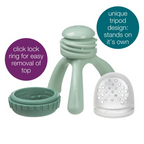 B.Box Baby Silicone Fresh Food Feeder - Safe & Gentle Silicone Feeder with Hygiene Cap - Sage Green