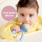 B.Box Silicone Fresh Food Feeder - Ideal for Safe Feeding - Gentle on Gums with Easy to Grip & Hygienic -Blush Pink