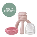 B.Box Silicone Fresh Food Feeder - Ideal for Safe Feeding - Gentle on Gums with Easy to Grip & Hygienic -Blush Pink