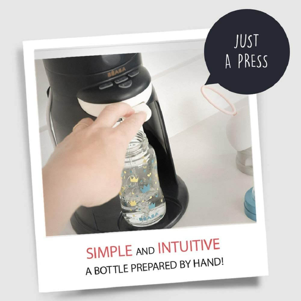 Beaba Bib Expresso Bottle Preparer and Warmer for Baby and Children - Single Handed Fast Preparation - Adjustable Temperature