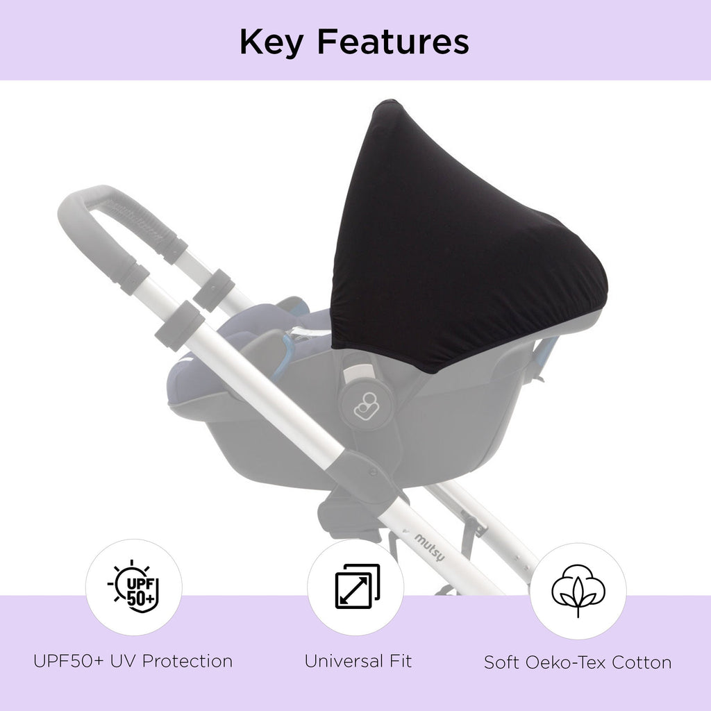 Car Seat Hoody Black Universal Fit