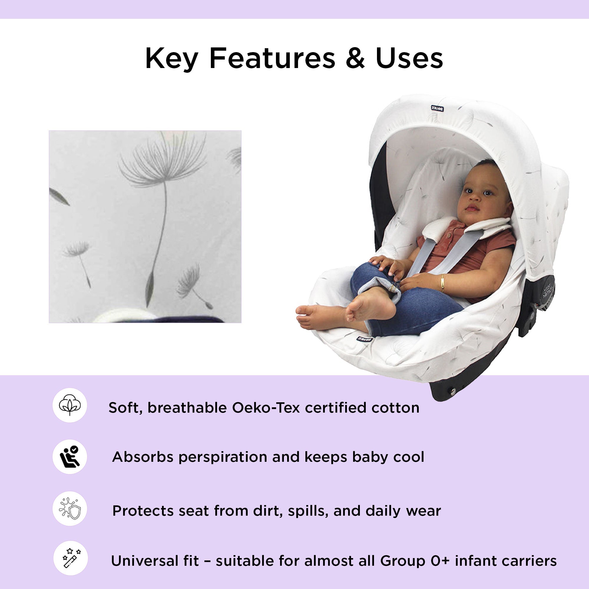 Universal Car Seat Cover Dandelion