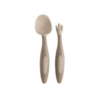 B.Box Toddler Fork & Spoon Cutlery Set for Kids – Easy Grip, Self-Feeding & Travel-Friendly – Latte Brown