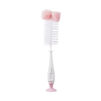 B.Box 2-in-1 Bottle Brush – Soft Bristles, Easy-Grip Handle, Teat Cleaner Included – Blush