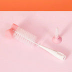 B.Box 2-in-1 Bottle Brush – Soft Bristles, Easy-Grip Handle, Teat Cleaner Included – Blush