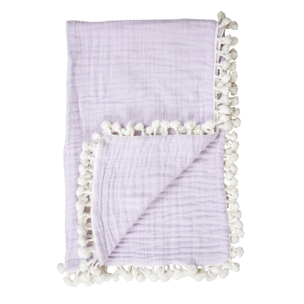 Crane Baby 6 Layer Muslin Blanket Lilac - Lavender
