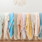 Crane Baby 6 Layer Muslin Blanket Capri - Blue