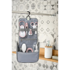 Beaba 9 Baby Toiletry & Grooming Essentials, Includes Thermometer, Hairbrush, Nail Clippers, Nasal Aspirator, Gum Massaging Toothbrush, Teether Baby Sciss, Bath Thermometer, Nail File, and Multi-Compartment Travel Pouch