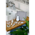 Beaba 9 Baby Toiletry & Grooming Essentials, Includes Thermometer, Hairbrush, Nail Clippers, Nasal Aspirator, Gum Massaging Toothbrush, Teether Baby Sciss, Bath Thermometer, Nail File, and Multi-Compartment Travel Pouch