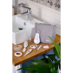 Beaba 9 Baby Toiletry & Grooming Essentials, Includes Thermometer, Hairbrush, Nail Clippers, Nasal Aspirator, Gum Massaging Toothbrush, Teether Baby Sciss, Bath Thermometer, Nail File, and Multi-Compartment Travel Pouch
