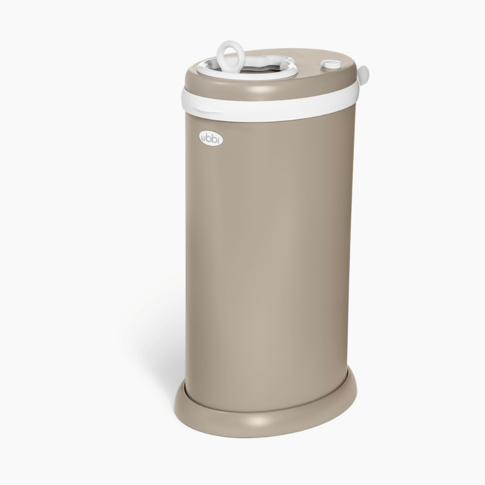 Ubbi Steel Odor Locking Diaper Pail - Matte Taupe