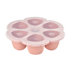 Beaba Silicone Multiportion Tray with Airtight Lid for Baby Food Storage - Ideal Container for Storing Snacks & Baby Meals, Easy Grip, Freezer & Microwave Safe, 6 Servings of 150ml Each