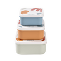 Beaba Snack Box - Easy-to-Open Lids, Stackable, Lightweight, Leak-Resistant, Ideal for Kids Lunches & Snacks Containers and Microwave Safe, Travel Friendly, Set of 3, (500ml, 350ml, 230ml), Multicolor