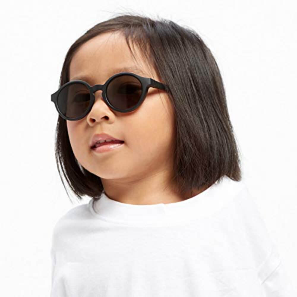 Beaba Kids Sunglasses - 2-6 Years, Unbreakable Sunglasses for Kids, 100% UV Protection,Category 3 Sun Lens, Optimal Comfort, 360° Adjustable Ear Tips with Side Shields, 2-6 Years, Black