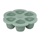 Beaba Silicone Multiportion Tray with Airtight Lid for Baby Food Storage - Ideal Container for Storing Snacks & Baby Meals, Easy Grip, Freezer & Microwave Safe, 6 Servings of 150ml Each