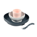 Beaba Silicone 4 Piece Baby Meal Set – Suction Plate, Suction Bowl, Anti-Slip Cup & 2nd Stage Spoon, Non-Slip, Unbreakable, Easy to Clean, BPA-Free Baby Feeding Set for Mess-Free Mealtime Essentials, 4M+