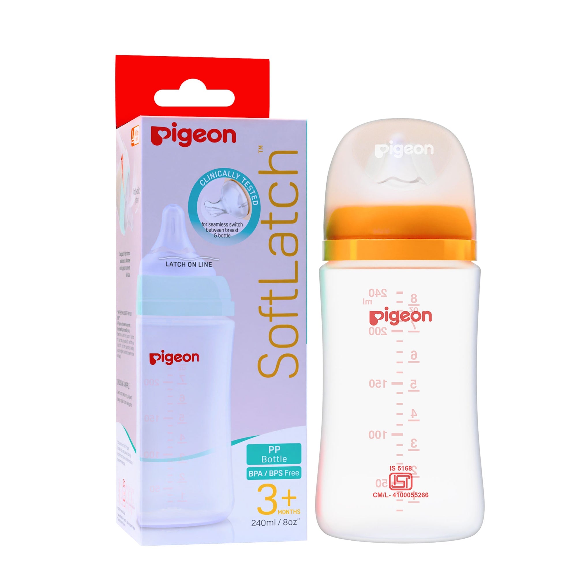Nursing Bottle plus type with Softlatch Nipple 240ml