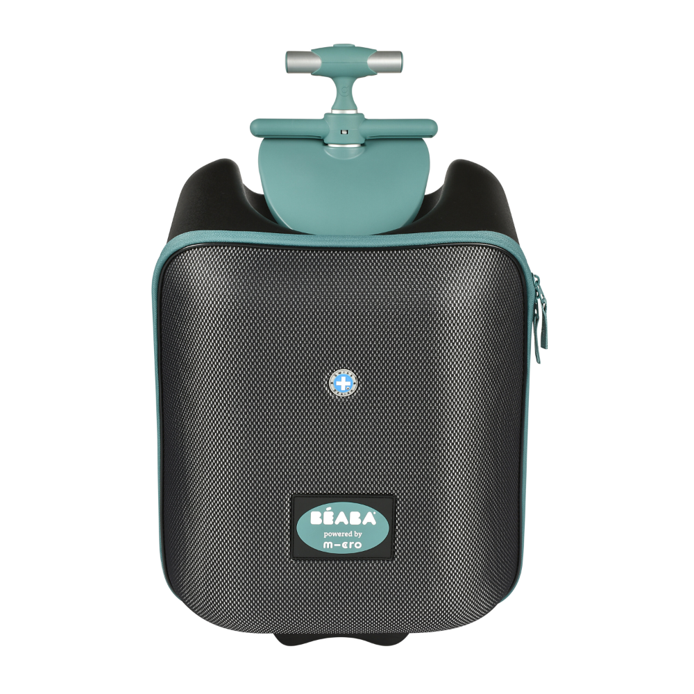 Beaba Ride On Cabin Luggage Suitcase with Child Seat, Aged 4 and Above, Expandable Large Opening Capacity 22 L, Multiple Compartments Practical
