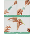 Momcozy Weaning Accessories Push-Press Design Bottle Brush Kit - Classic Style Green