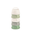 Beaba Stacked Formula Container - Airtight Multifunctional Storage Container for Storing Milk Powder and Baby Food, 4 Interchangeable Compartments, Microwave Safe, Travel Friendly