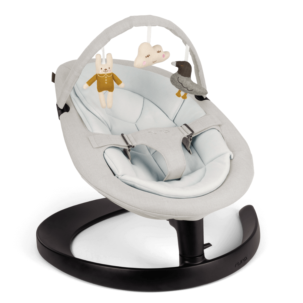 Nuna Leaf Grow Baby Bouncer|Sleek Design|Rock Solid Base with Motion Lock|3 Ergonomic Recline Positions|New Born to 60 kg - Driftwood
