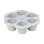Beaba Silicone Multiportion Tray with Airtight Lid for Baby Food Storage - Ideal Container for Storing Snacks & Baby Meals, Easy Grip, Freezer & Microwave Safe, 6 Servings of 150ml Each