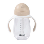 Beaba 2-in-1 Baby Sipper Water Bottle, Anti Spill Sippy Cup with Soft Silicone Straw for Toddlers, Kids, 100% Waterproof, Easy to Open, Removable Handles, Tritan and Silicone - 300 ml, 8m+