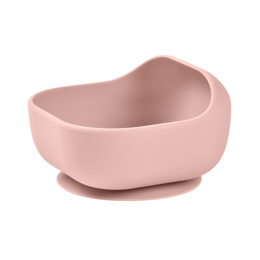 Beaba Silicone Suction Bowl - Non-Slip Baby Feeding Bowl for Self-Feeding & Baby-Led Weaning, Ergonomic Design, Supple and Unbreakable Silicone BPA-Free, 4M+