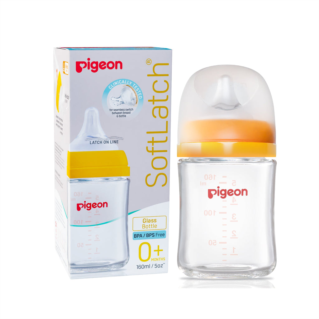 Glass Nursing Bottle with Softlatch Nipple 160ml