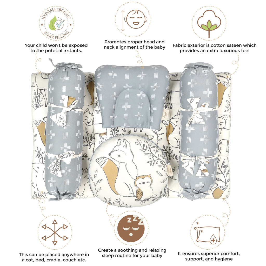 Crane Baby 5-Piece Mattress Set - Ezra Animal