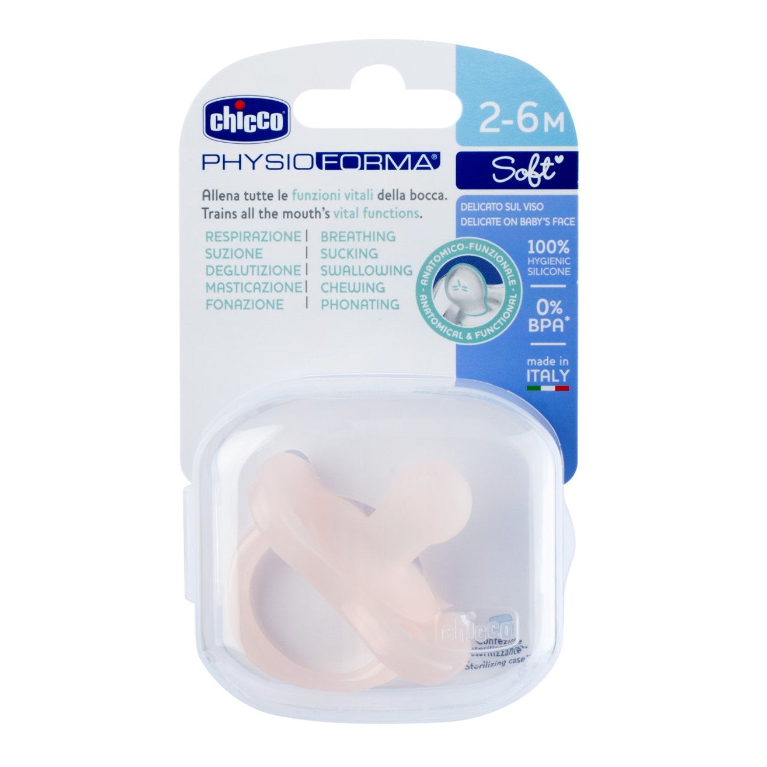 Soother Physio Soft Pink 2 to 6M 1Pc