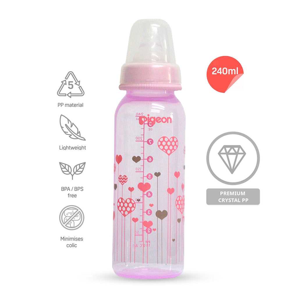 Peristaltic Clear Nursing Bottle Rpp 240ml Abstract