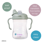 B.Box Soft Spout Sippy Cup (240ml) - Gentle Silicone Spout, Easy-Grip Handles & Leak-Proof Design