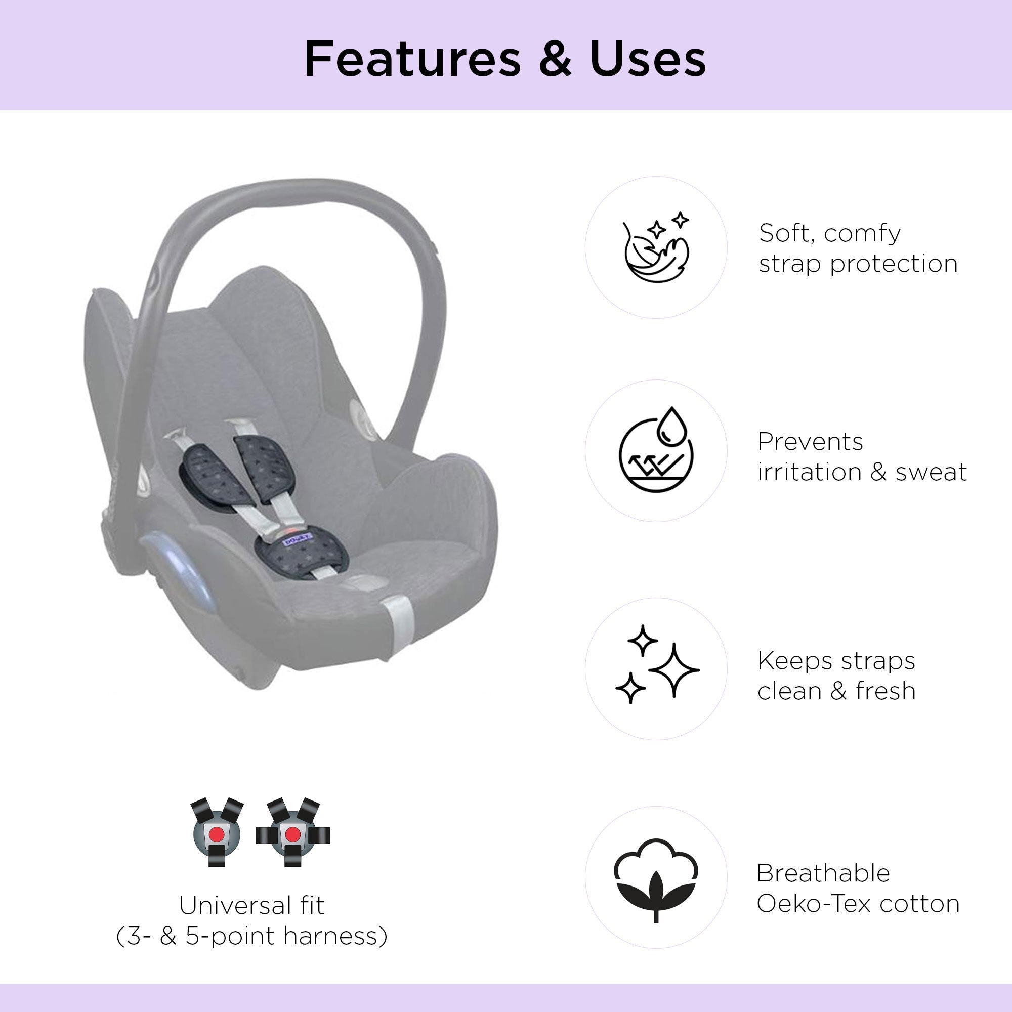 Universal Car Seat Belt Pads
