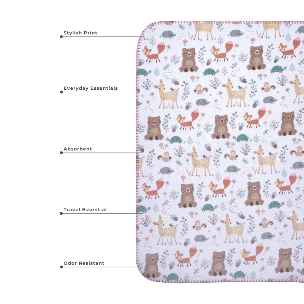 Abracadabra Laminated Changing Mat - Bambi & Friends