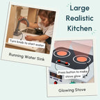 Kitchen Set with Running Water Sink