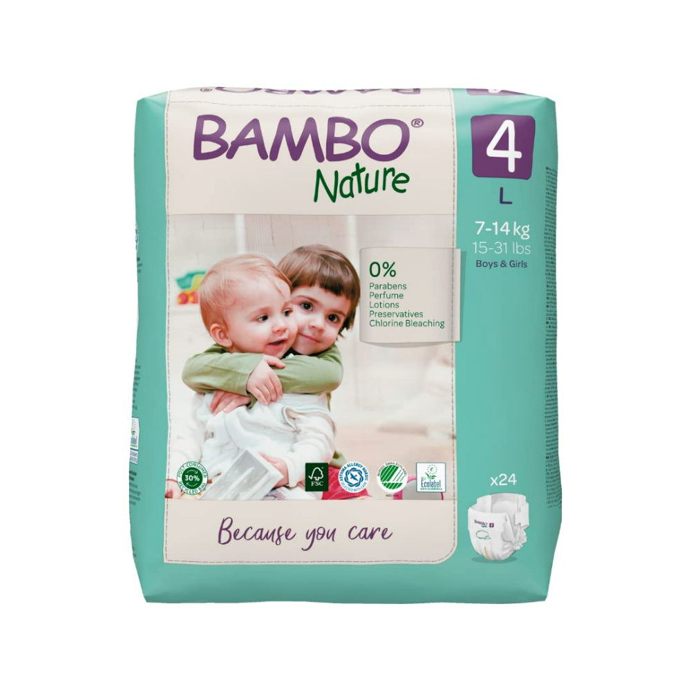 Bambo Nature Monthly Box - Premium Baby Tape Diapers for Babies, Super Absorbent, Breathable, Extra Soft, Dermatologically Tested, Hypoallergenic Infant Nappies With Wetness Indicator