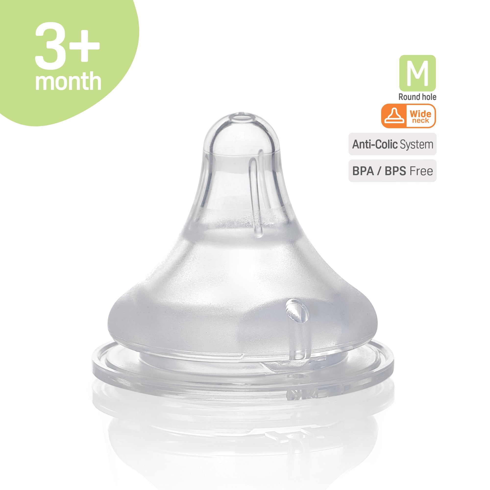 Pigeon Wide Neck Softlatch 2.0 Nipple M size (blister)