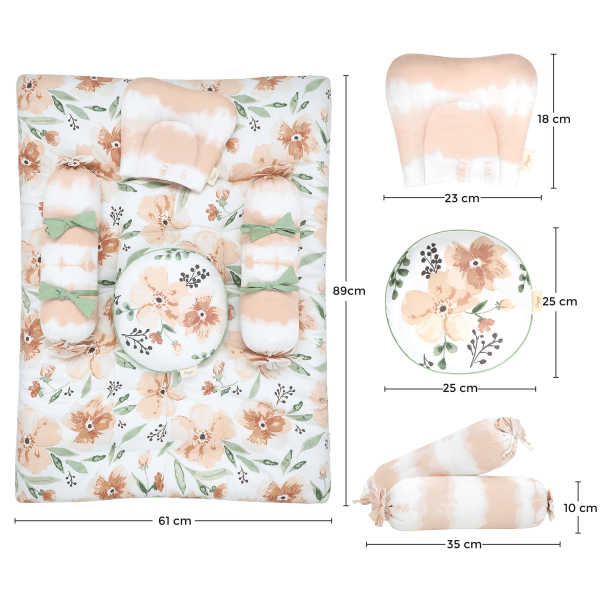 Crane Baby 5-Piece Mattress Set - Parker Floral
