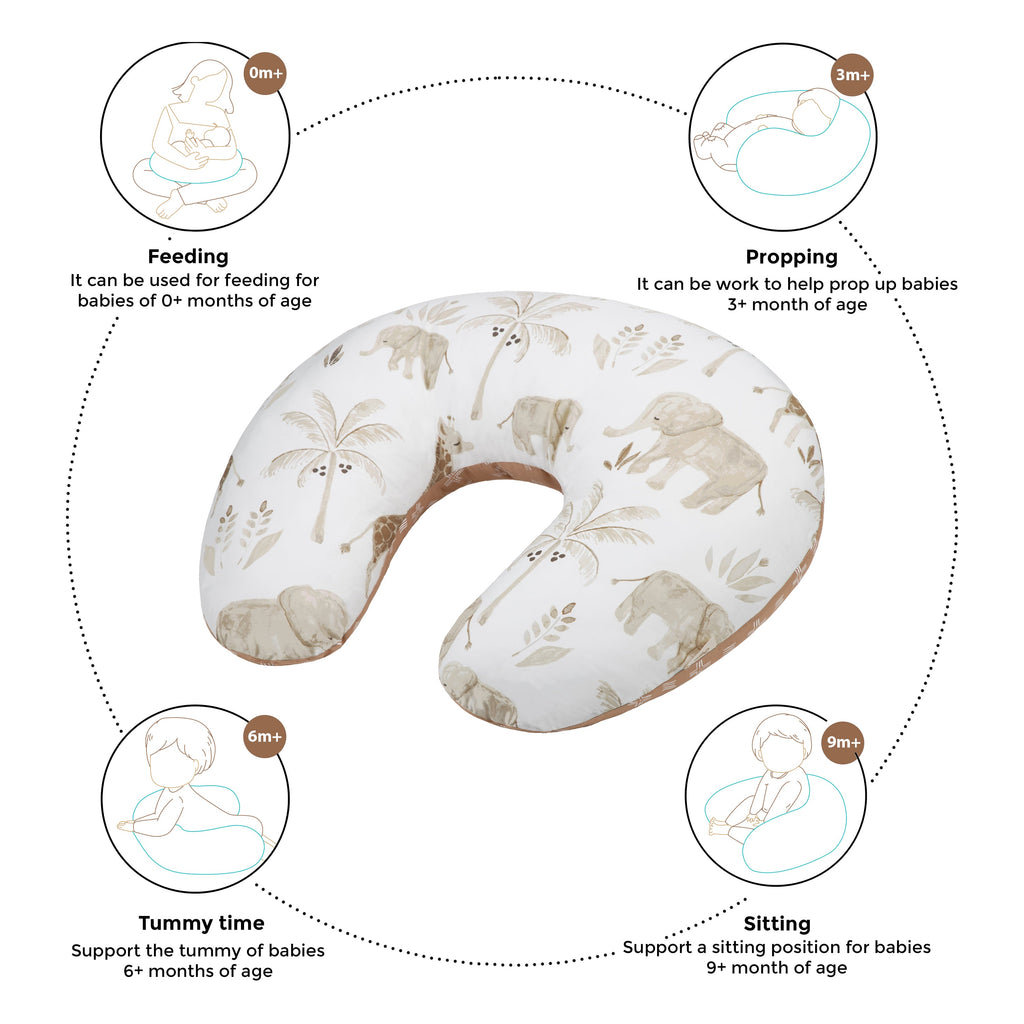Crane Baby Feeding & Nursing Pillow - Kendi Safari