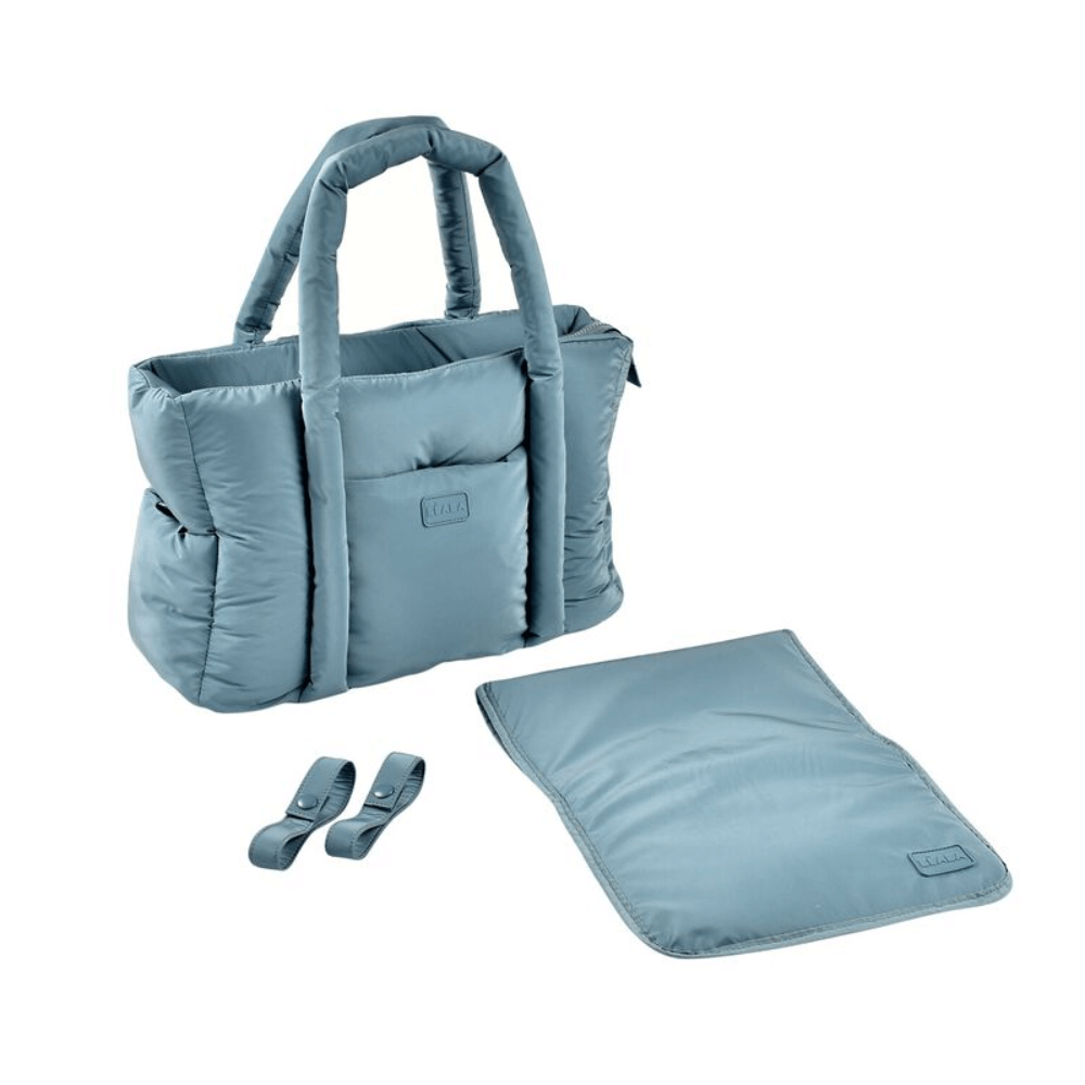 Beaba Paris Puffer Baby Diaper Bag – Multifunctional Travel baby Bag with Large Capacity, Multi-Pocket Organizer with Changing Pad, Insulated Bottle Pouch & Stroller Clips – Ideal for Moms & Dads On the Go