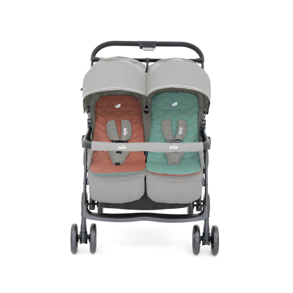 Joie Aire Twin Stroller with Rain Cover - Nectar & Mineral