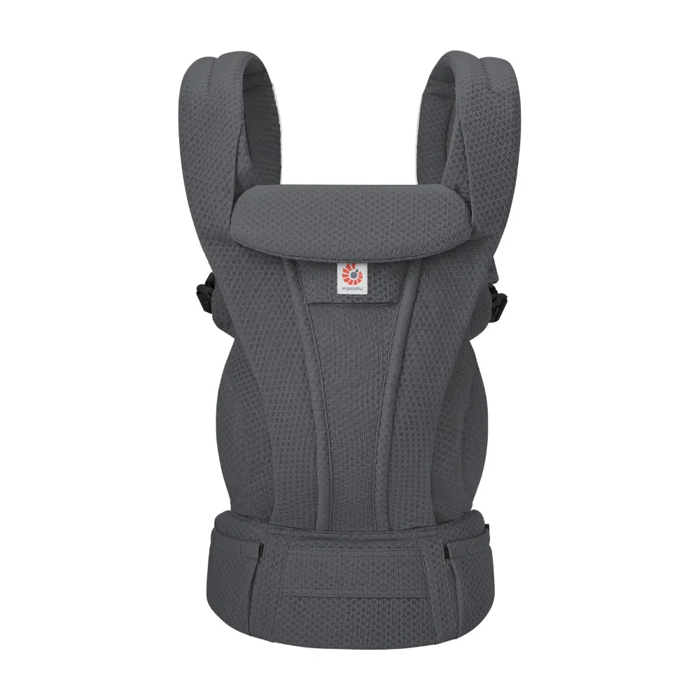 Ergobaby Omni Deluxe Baby Carrier, Lightweight Breathable Soft Mesh, Enhanced Lumbar Support, Adjustable Waistbelt & Cross Straps, Privacy Hood, 4 Carry Positions, 6 Storage Pockets, 3-20Kgs, 0-4 years, Graphite Grey